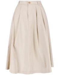 Aspesi - Pleated A-Line Skirt - Lyst