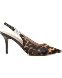 Guess - 85Mm Slingback Leopard Pumps - Lyst