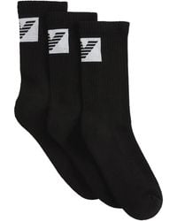 Emporio Armani - Logo-Detail Socks (Pack Of Three) - Lyst
