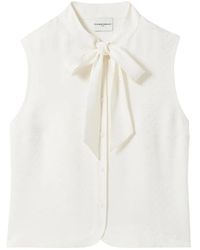 Claudie Pierlot - Sleeveless Bow-Neck Top - Lyst