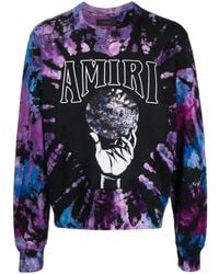Amiri - Tie-Dye Logo-Print Sweatshirt - Lyst