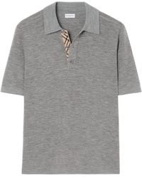 Burberry - Wool Polo Shirt - Lyst