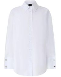 Pinko - Katoenen Blouse Met Verfraaide Manchetten - Lyst