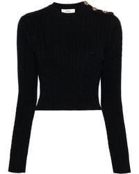 Chloé - Cropped Kabelgebreide Trui - Lyst
