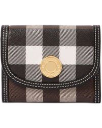 Burberry - Check-print Leather Wallet - Lyst