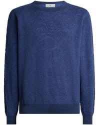 Etro - Floral Paisley-Motif Cotton Sweater - Lyst