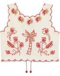 Never Fully Dressed - Scalloped-Trim Embroidered Top - Lyst
