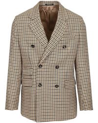 Emporio Armani - Double-Breasted Houndstooth Blazer - Lyst