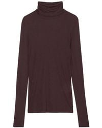 Closed - Top De Manga Larga Con Cuello Alto - Lyst