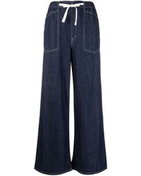 KENZO - Wide Leg Denim Cotton Jeans - Lyst