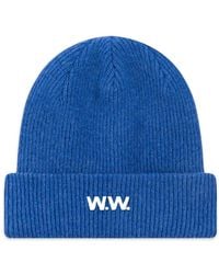 WOOD WOOD - Ribbed Beanie - Lyst