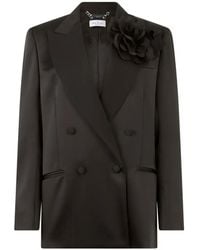 Philipp Plein - Double-Breasted Satin Blazer Roses - Lyst