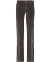 CIGALA'S - Pressed-Crease Velvet Trousers - Lyst
