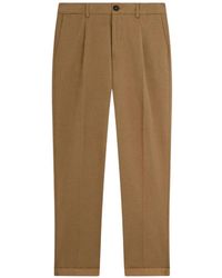 Ballantyne - Pleated Twill Trousers - Lyst