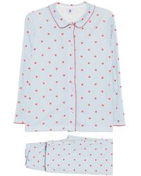 Petit Bateau - Heart-Print Cotton Pajamas - Lyst