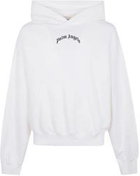 Palm Angels - Back Curved Logo Loose Hoodie - Lyst