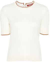 Max Mara - Contrast-Trim Short-Sleeve Top - Lyst