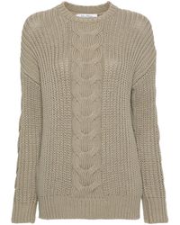Max Mara - Chunky Cable Knit Jumper - Lyst