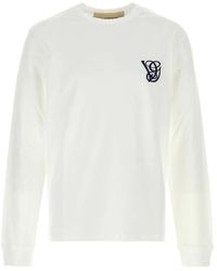 Valentino Garavani - Vg Logo-Embroidered Long-Sleeved T-Shirt - Lyst
