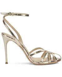 Sergio Levantesi - Raykav6 Snakeskin-Effect Strappy Sandals - Lyst