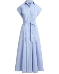Polo Ralph Lauren - Dress With Striped Belt - Lyst