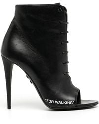 Off-White c/o Virgil Abloh - Open Toe Leather Boots - Lyst