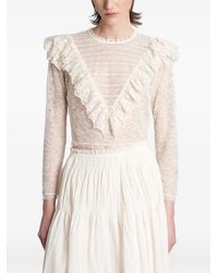 Antik Batik - Flowi Ruffled Lace-Trimmed Top - Lyst