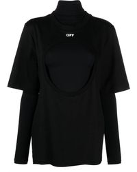 Off-White c/o Virgil Abloh - Meteor Double-Layer Cotton T-Shirt - Lyst