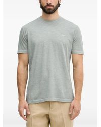 GANT - Logo-Embroidered Slub-Texture T-Shirt - Lyst