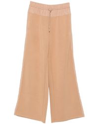 Twinset - Drawstring-Waist Wide-Leg Track Pants - Lyst