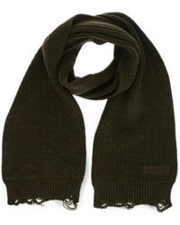 DSquared² - Logo-Patch Fringed-Hem Scarf - Lyst