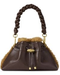 Jimmy Choo - Cinch Shearling-Trim Shoulder Bag - Lyst