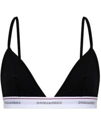 DSquared² - Logo-Underband Triangle Bra - Lyst