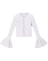 CFCL - Ribbed Bell-Sleeve Cardigan - Lyst
