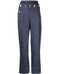 Genny - High-waisted Straight-leg Jeans - Lyst