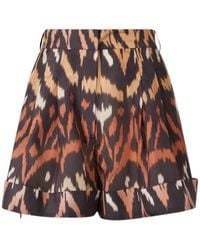 Zimmermann - Ikat-Print Silk Shorts - Lyst