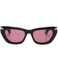 Alexander McQueen - Logo-engraved Cat-eye Sunglasses - Lyst