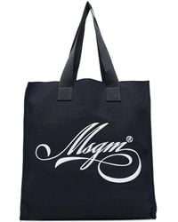 MSGM - Handtasche mit Logo-Print - Lyst