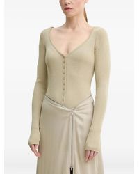 Herskind - Cardigan A Coste Con Bottone - Lyst