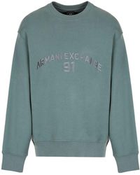 Armani Exchange - Sweatshirt mit Logo-Stickerei - Lyst