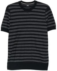 BOSS - Striped Short-Sleeve Sweater - Lyst