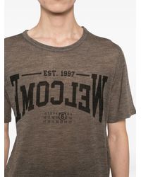 MM6 by Maison Martin Margiela - Wool T-Shirt - Lyst
