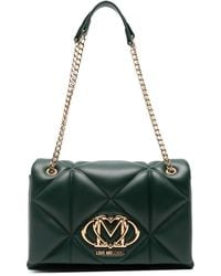 Love Moschino - Logo-Plaque Quilted Shoulder Bag - Lyst