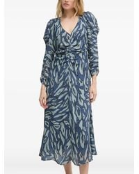 INTROPIA - Abstract-Print Midi Dress - Lyst