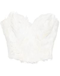 Vestiaire d'un Oiseau Libre - Feather-Embellished Corset - Lyst