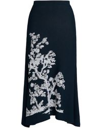 Erdem - Falda midi con árbol estampado - Lyst