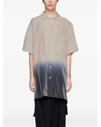 Y-3 - Overhemd Met Korte Mouwen En Dip-Dye Print - Lyst