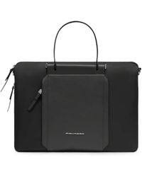 Piquadro - Logo-Plaque Leather-Trim Briefcase - Lyst