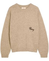 CHERRY LA - American Classic Embroidered-Detail Knitted Sweater - Lyst