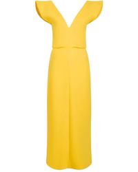 Proenza Schouler - Mariam Midikleid mit V-Ausschnitt - Lyst